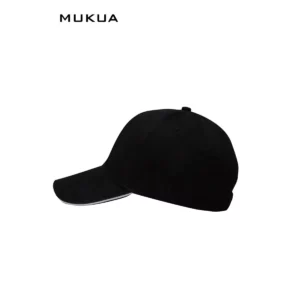Gorra de 5 paneles Mukua TEAM MCT200V Black/White, lateral