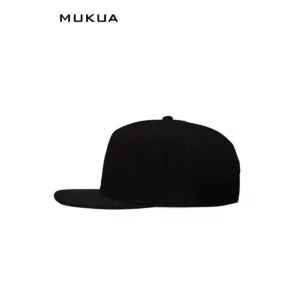 Gorra de seis paneles Mukua RAP MCT600V Black, vista lateral