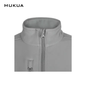 Softshell infantil Mukua RICHMOND KIDS SSZ280K Stone grey, detalle de cuello