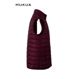 Chaleco acolchado Mukua MELTON VG200U Wine, vista lateral opuesto