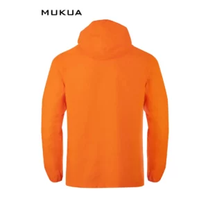 Cortavientos unisex Mukua STOCKTON WZ60U Fluor orange, vista trasera