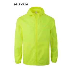 Cortavientos unisex Mukua STOCKTON WZ60U Fluor yellow, vista frontal