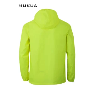 Cortavientos unisex Mukua STOCKTON WZ60U Fluor yellow, vista trasera