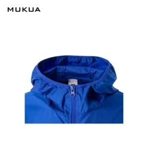 Cortavientos unisex Mukua STOCKTON WZ60U Royal blue, detalle de capucha y cierre