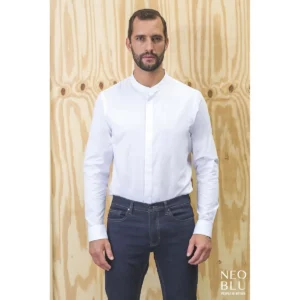 Camisa cuello mao hombre NEOBLU BART MEN 03792, vista con modelo.