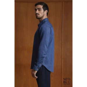 Camisa denim hombre NEOBLU BENNETT MEN 04796, vista con modelo.