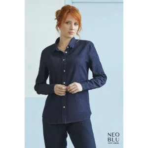 Camisa denim mujer NEOBLU BENNETT WOMEN 04797, vista con modelo.