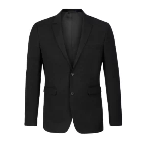 Americana hombre NEOBLU MARIUS MEN 03164 en Negro profundo, frontal sin persona.