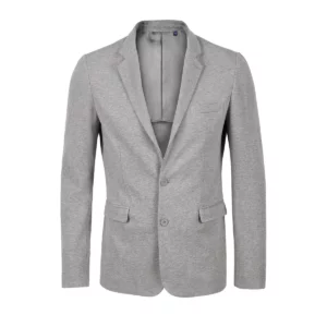 Americana de piqué hombre NEOBLU MARCEL MEN 03169 en Gris jaspeado, frontal sin persona.