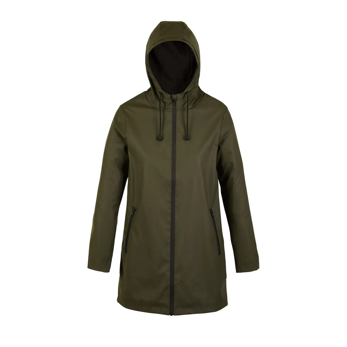 Chaqueta impermeable mujer NEOBLU ANTOINE WOMEN 03175 4 Chaqueta impermeable mujer NEOBLU ANTOINE WOMEN 03175 en Caqui intenso, frontal sin persona.