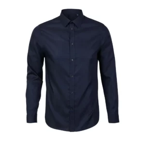 Camisa sin planchado hombre NEOBLU BLAISE MEN 03182 en Noche, frontal sin persona.