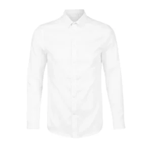 Camisa sin planchado hombre NEOBLU BLAISE MEN 03182 en Blanco óptico, frontal sin persona.