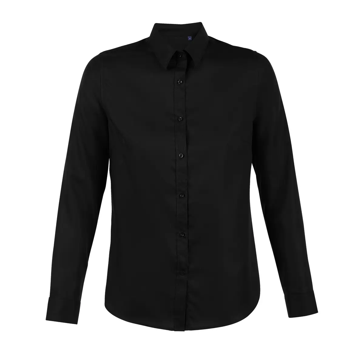 Camisa sin planchado mujer NEOBLU BLAISE WOMEN 03183 6 Camisa sin planchado mujer NEOBLU BLAISE WOMEN 03183 en Negro profundo, frontal sin persona.