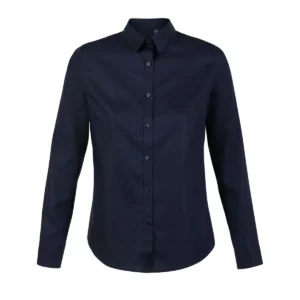 Camisa sin planchado mujer NEOBLU BLAISE WOMEN 03183 en Noche, frontal sin persona.