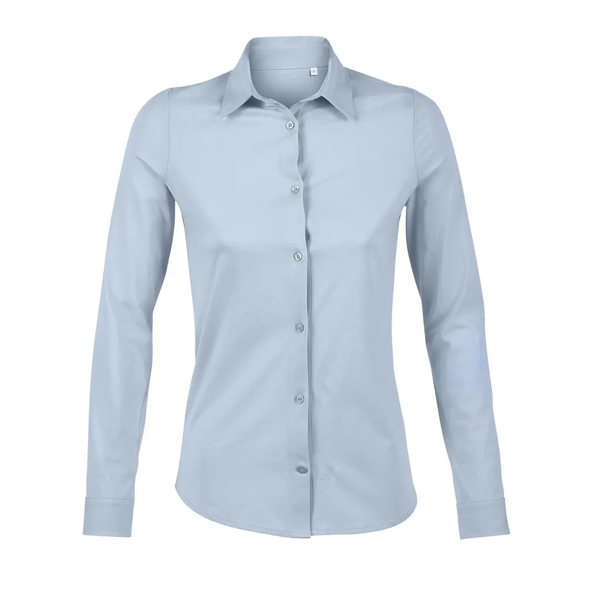 Camisa de algodón mujer NEOBLU BALTHAZAR WOMEN 03199 3 Camisa de algodón mujer NEOBLU BALTHAZAR WOMEN 03199 en Azul claro, frontal sin persona.
