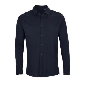 Camisa piqué hombre NEOBLU BASILE MEN 03777 en Noche, frontal sin persona.