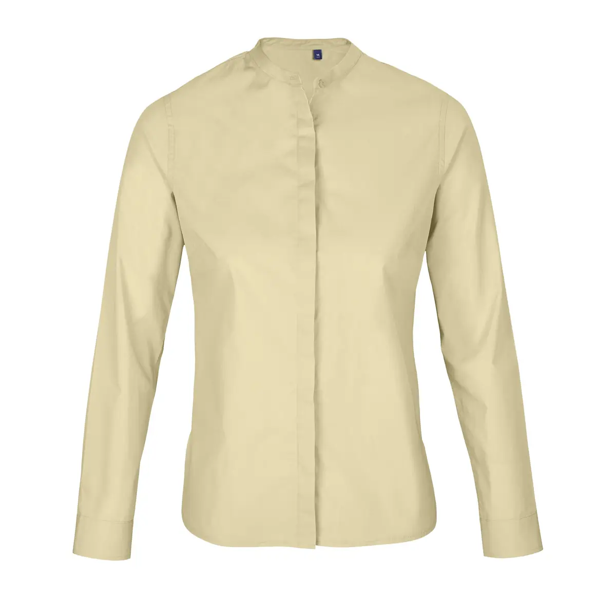 Camisa cuello mao mujer NEOBLU BART WOMEN 03787 5 Camisa cuello mao mujer NEOBLU BART WOMEN 03787 en Beige, frontal sin persona.