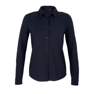 Camisa piqué mujer NEOBLU BASILE WOMEN 03791 en Noche, frontal sin persona.