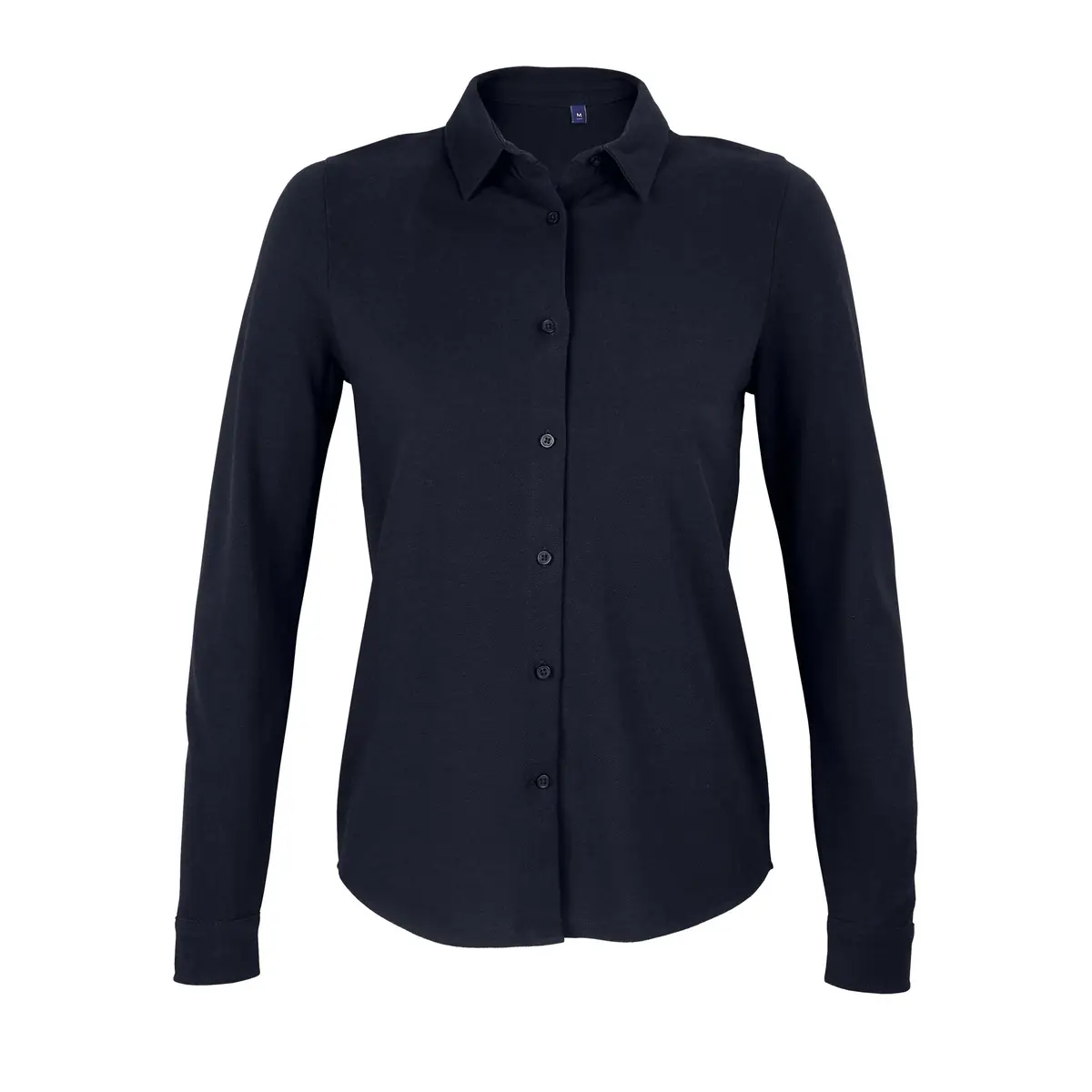 Camisa piqué mujer NEOBLU BASILE WOMEN 03791 3 Camisa piqué mujer NEOBLU BASILE WOMEN 03791 en Noche, frontal sin persona.