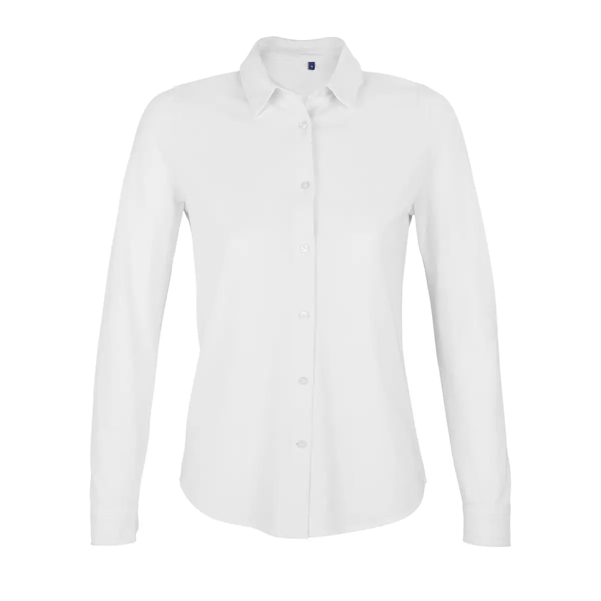 Camisa piqué mujer NEOBLU BASILE WOMEN 03791 4 Camisa piqué mujer NEOBLU BASILE WOMEN 03791 en Blanco óptico, frontal sin persona.