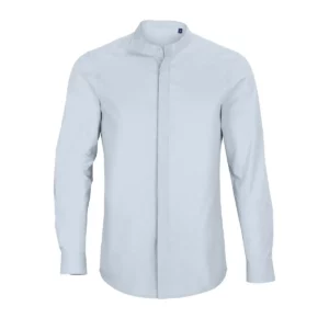 Camisa cuello mao hombre NEOBLU BART MEN 03792 en Azul claro, frontal sin persona.