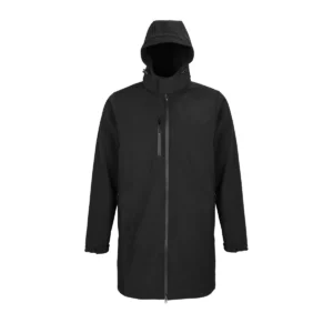 Softshell largo hombre NEOBLU ACHILLE MEN 03793 en Negro profundo, frontal sin persona.