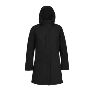 Parka acolchada mujer NEOBLU ALFI WOMEN 04005 en Negro profundo, frontal sin persona.