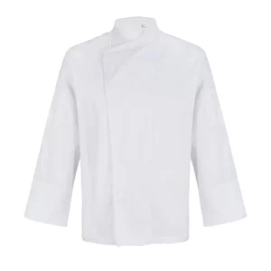 Chaquetilla cocina hombre NEOBLU EUGENE 04458 en Blanco óptico, frontal sin persona.