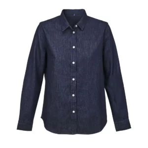 Camisa denim mujer NEOBLU BENNETT WOMEN 04797 en Brut denim, frontal sin persona.