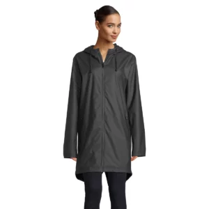 Chaqueta impermeable mujer NEOBLU ANTOINE WOMEN 03175 en Negro profundo, vista con modelo.