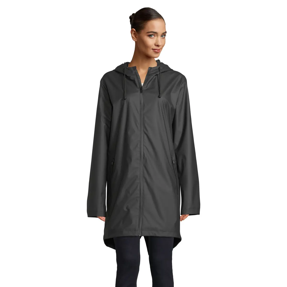 Chaqueta impermeable mujer NEOBLU ANTOINE WOMEN 03175 2 Chaqueta impermeable mujer NEOBLU ANTOINE WOMEN 03175 en Negro profundo, vista con modelo.