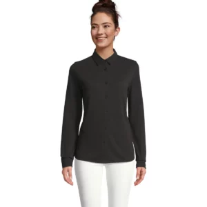 Camisa piqué mujer NEOBLU BASILE WOMEN 03791, vista con modelo.