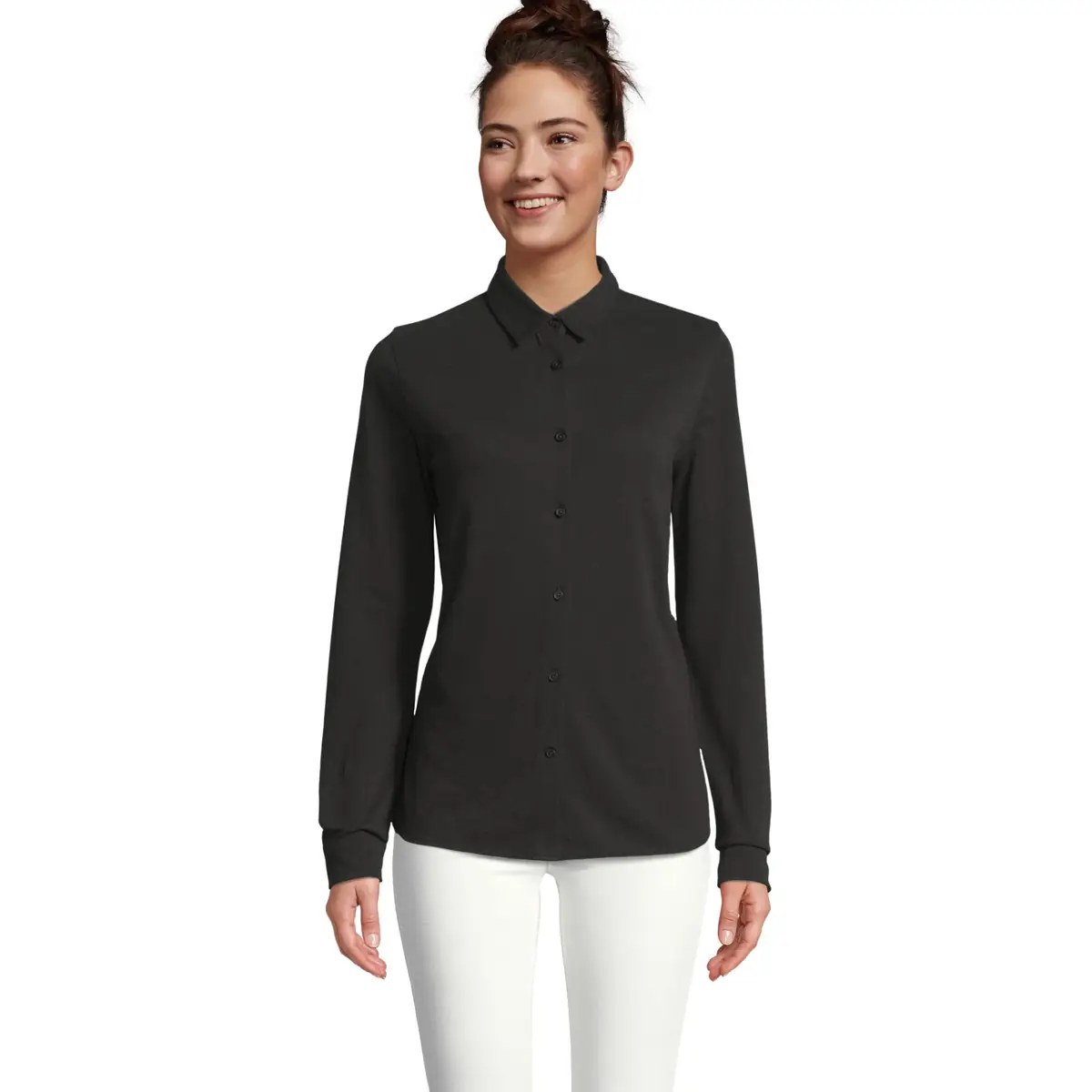 Camisa piqué mujer NEOBLU BASILE WOMEN 03791 2 Camisa piqué mujer NEOBLU BASILE WOMEN 03791, vista con modelo.