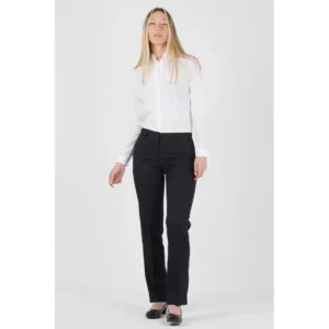Pantalón de mujer confort fit Norvil 1337 en marino, vista frontal, sobre modelo.
