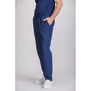 Pantalón Natura® unisex Norvil 1715 en marino, vista frontal, sobre modelo.