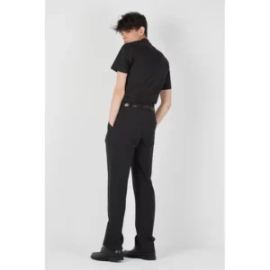 Pantalón de hombre práctica classic fit Norvil 52 en marengo, vista trasera, sobre modelo.