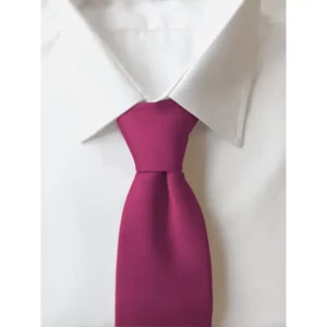 Corbata clásica Norvil 533 en berenjena, vista frontal.