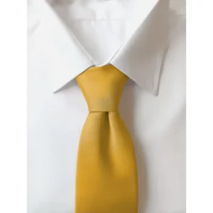 Corbata clásica Norvil 533 en dorado, vista frontal.