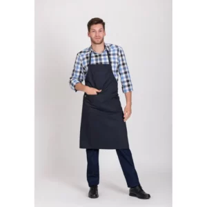 Mandil ginger road Norvil 637 en marino navy, vista frontal, sobre modelo.