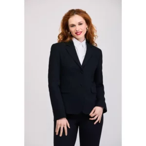 Americana de mujer regular fit Norvil 7054 en marino, vista frontal, sobre modelo.