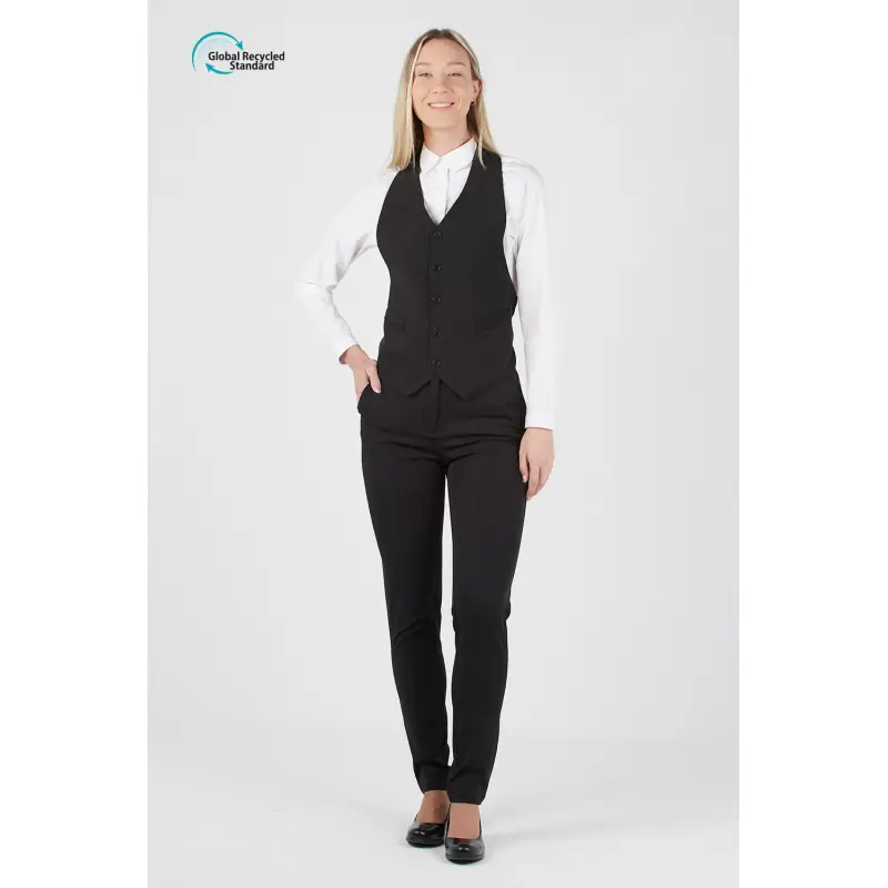 Chaleco unisex Norvil LO1277 2 Chaleco unisex Norvil LO1277 en negro, vista frontal, sobre modelo.