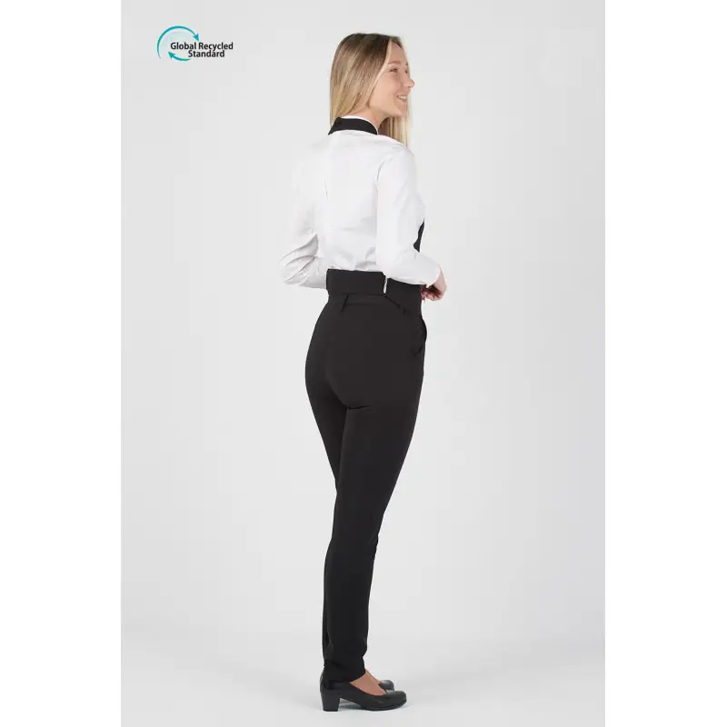 Chaleco unisex Norvil LO1277 3 Chaleco unisex Norvil LO1277 en negro, vista trasera, sobre modelo.
