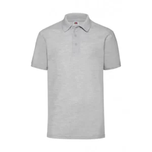 Polo básico unisex Norvil TOKIO en gris claro, vista frontal.