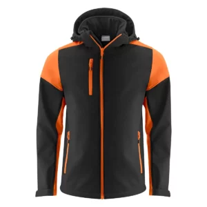 Chaqueta hombre PRINTER PRIME PRIME SOFTSHELL 2261065, Negro/Naranja, vista frontal