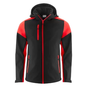 Chaqueta hombre PRINTER PRIME PRIME SOFTSHELL 2261065, Negro/Rojo, vista frontal