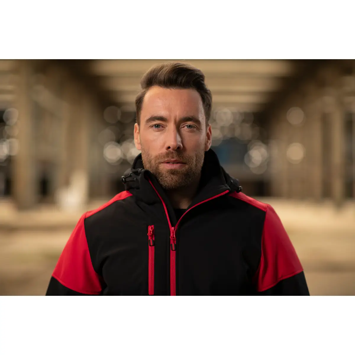 Chaqueta hombre PRINTER PRIME PRIME SOFTSHELL 2261065 38 Chaqueta hombre PRINTER PRIME PRIME SOFTSHELL 2261065, con modelo, detalle frontal