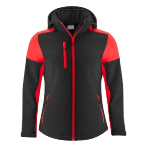 Chaqueta mujer PRINTER PRIME PRIME SOFTSHELL LADY 2261066, Negro/Rojo, vista frontal