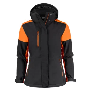 Chaqueta mujer PRINTER PRIME PADDED SOFTSHELL 2261072, Negro/Naranja, vista frontal