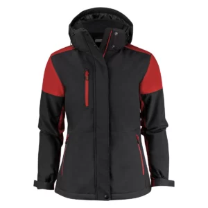Chaqueta mujer PRINTER PRIME PADDED SOFTSHELL 2261072, Negro/Rojo, vista frontal