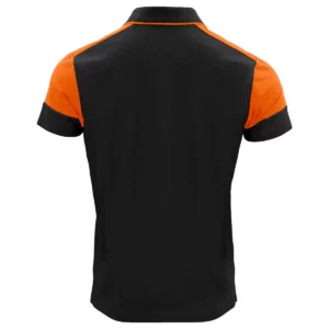Polo hombre PRINTER PRIME PRIME POLO 2265024, Negro/Naranja, vista posterior